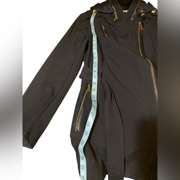 Michael Kors 
Black Jacket/Gold Details
Military Style 
Asymmetrical Zip
Size S - Picture 13 of 14